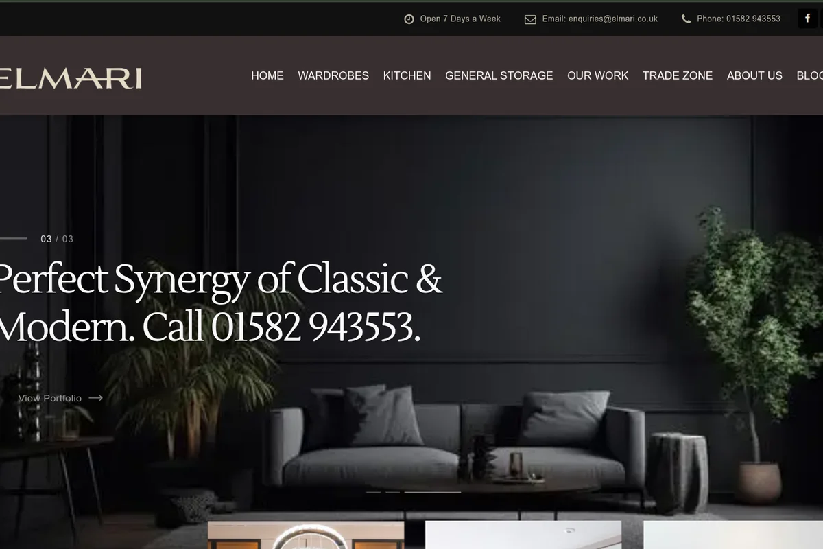 Elmari website screenshot