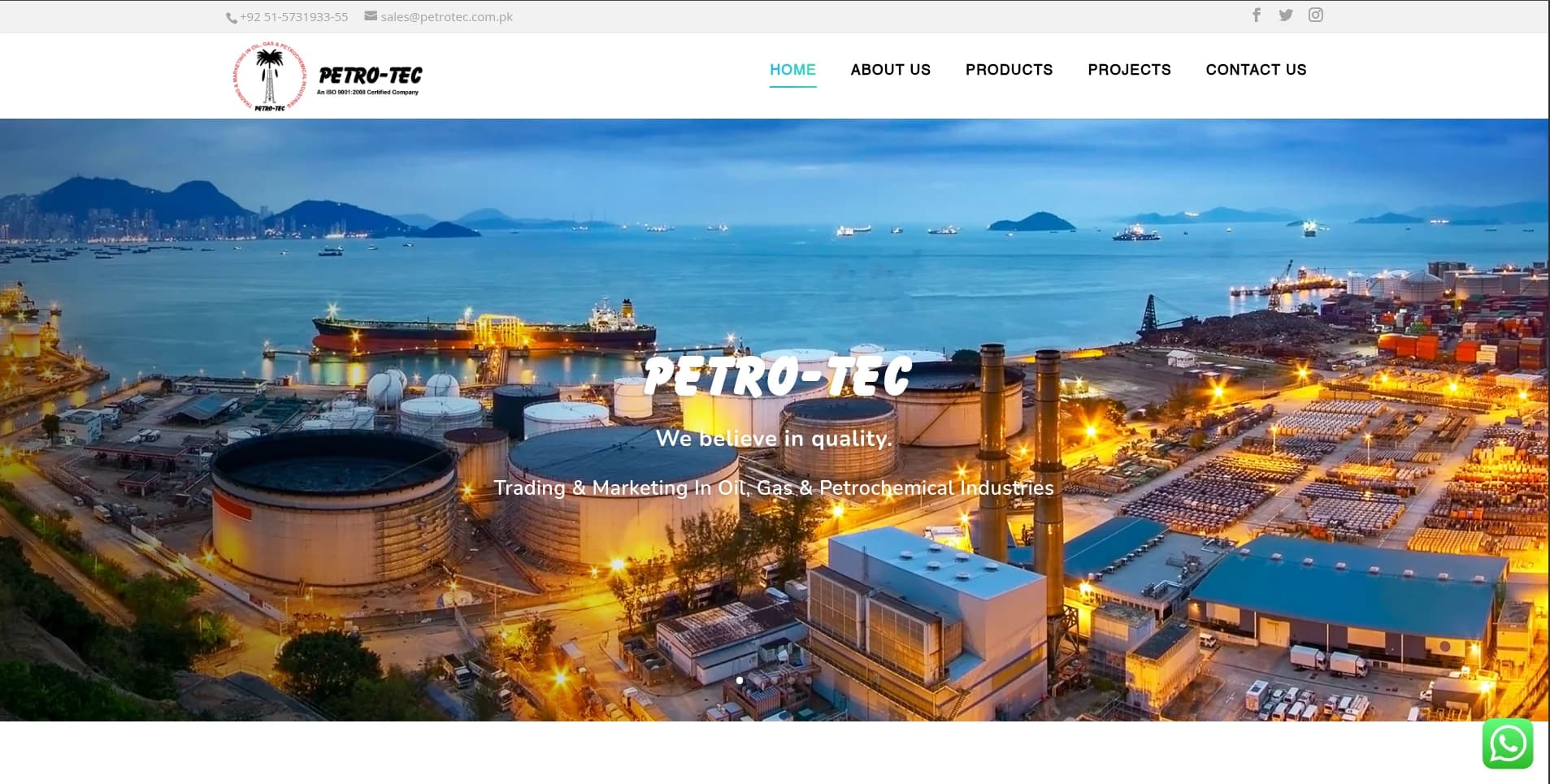 Petro-Tec website screenshot
